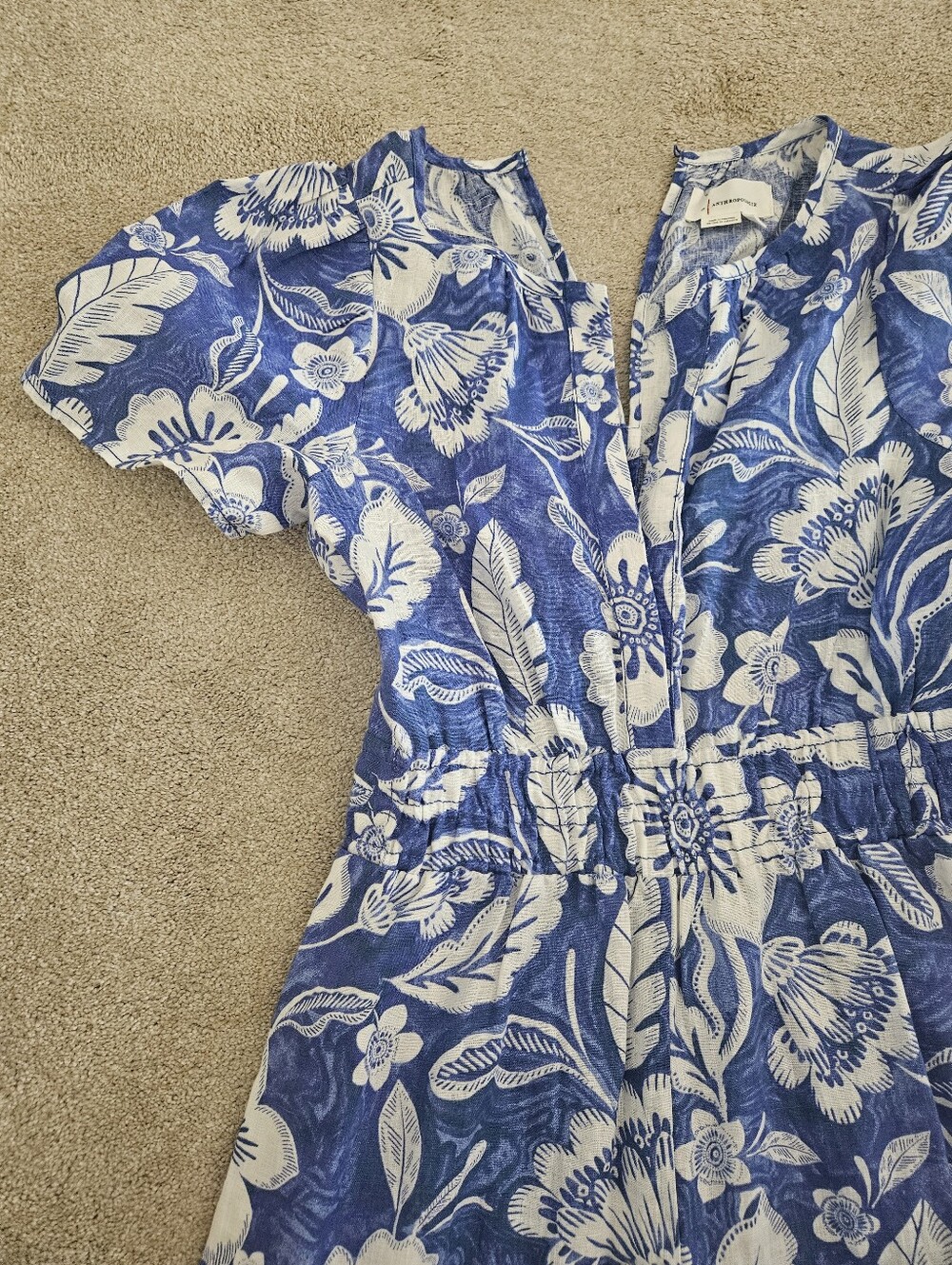 Anthropologie Jumpsuit, Small, Blue floral - Picture 3 of 3